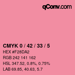 Color code: CMYK 0 / 42 / 33 / 5 | qconv.com