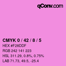 カラーコード: CMYK 0 / 42 / 8 / 5 | qconv.com