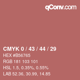 Código de color: CMYK 0 / 43 / 44 / 29 | qconv.com