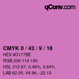 Farbcode: CMYK 0 / 43 / 9 / 18 | qconv.com