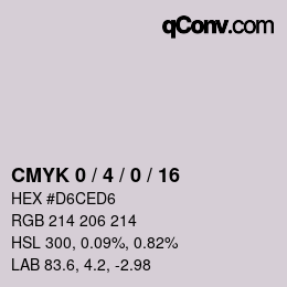 Color code: CMYK 0 / 4 / 0 / 16 | qconv.com