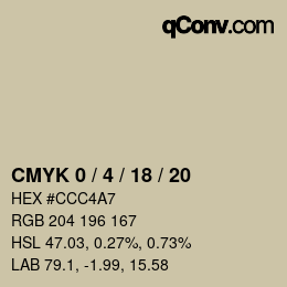 Color code: CMYK 0 / 4 / 18 / 20 | qconv.com