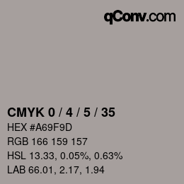 Código de color: CMYK 0 / 4 / 5 / 35 | qconv.com