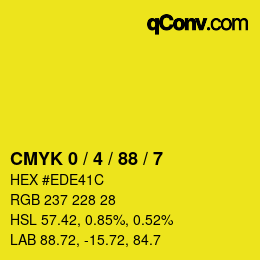 Color code: CMYK 0 / 4 / 88 / 7 | qconv.com