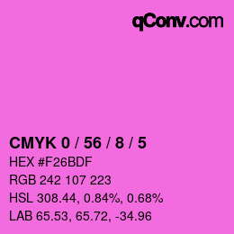 Farbcode: CMYK 0 / 56 / 8 / 5 | qconv.com