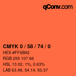 カラーコード: CMYK 0 / 58 / 74 / 0 | qconv.com