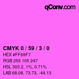 Farbcode: CMYK 0 / 59 / 3 / 0 | qconv.com