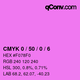 Código de color: CMYK 0 / 50 / 0 / 6 | qconv.com