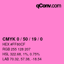 Color code: CMYK 0 / 50 / 19 / 0 | qconv.com