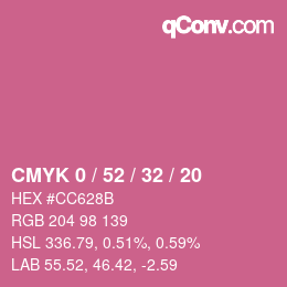 Código de color: CMYK 0 / 52 / 32 / 20 | qconv.com