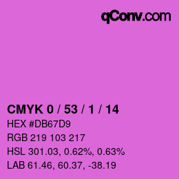 Code couleur: CMYK 0 / 53 / 1 / 14 | qconv.com