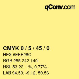 Color code: CMYK 0 / 5 / 45 / 0 | qconv.com