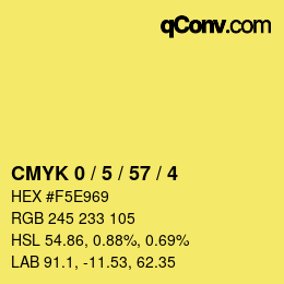 Color code: CMYK 0 / 5 / 57 / 4 | qconv.com