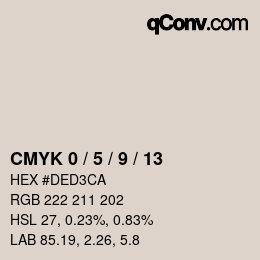 Code couleur: CMYK 0 / 5 / 9 / 13 | qconv.com