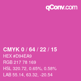 Color code: CMYK 0 / 64 / 22 / 15 | qconv.com