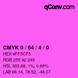 Code couleur: CMYK 0 / 64 / 4 / 0 | qconv.com