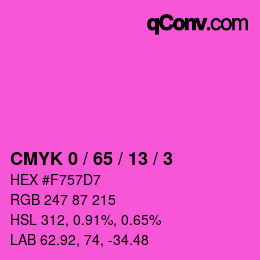 Color code: CMYK 0 / 65 / 13 / 3 | qconv.com