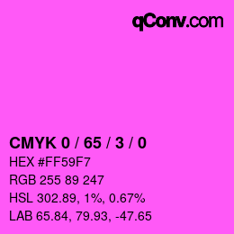 Color code: CMYK 0 / 65 / 3 / 0 | qconv.com