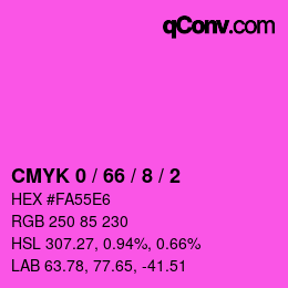 Farbcode: CMYK 0 / 66 / 8 / 2 | qconv.com