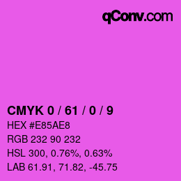 カラーコード: CMYK 0 / 61 / 0 / 9 | qconv.com