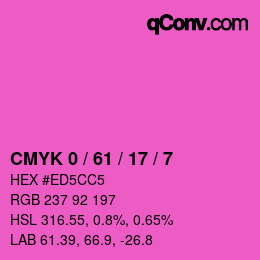 Color code: CMYK 0 / 61 / 17 / 7 | qconv.com