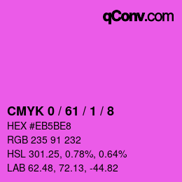 カラーコード: CMYK 0 / 61 / 1 / 8 | qconv.com