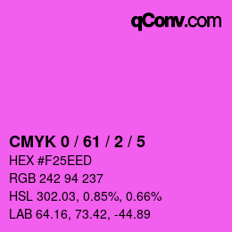 Code couleur: CMYK 0 / 61 / 2 / 5 | qconv.com