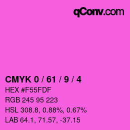 Código de color: CMYK 0 / 61 / 9 / 4 | qconv.com