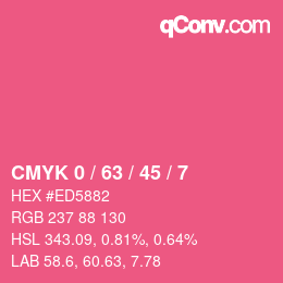 Color code: CMYK 0 / 63 / 45 / 7 | qconv.com