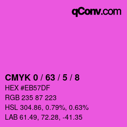 Color code: CMYK 0 / 63 / 5 / 8 | qconv.com