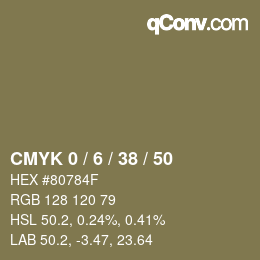 Color code: CMYK 0 / 6 / 38 / 50 | qconv.com