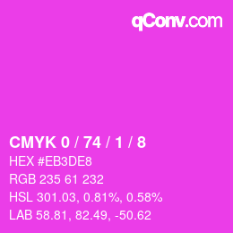 Código de color: CMYK 0 / 74 / 1 / 8 | qconv.com