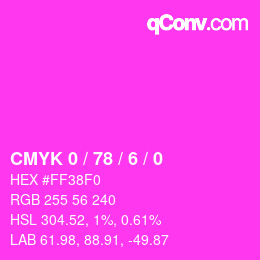 Color code: CMYK 0 / 78 / 6 / 0 | qconv.com