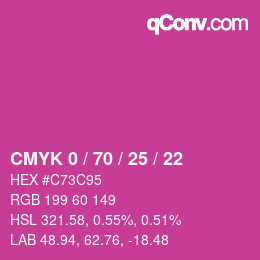 Código de color: CMYK 0 / 70 / 25 / 22 | qconv.com