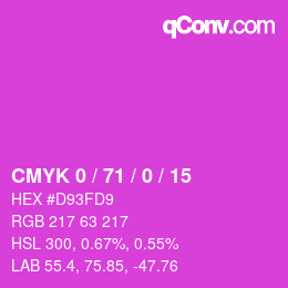 Color code: CMYK 0 / 71 / 0 / 15 | qconv.com