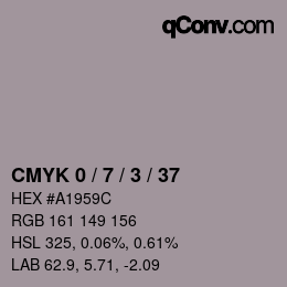 Color code: CMYK 0 / 7 / 3 / 37 | qconv.com