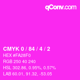 Código de color: CMYK 0 / 84 / 4 / 2 | qconv.com