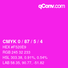 Código de color: CMYK 0 / 87 / 5 / 4 | qconv.com