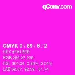 Color code: CMYK 0 / 89 / 6 / 2 | qconv.com