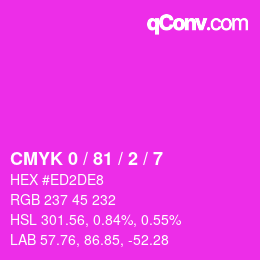 Código de color: CMYK 0 / 81 / 2 / 7 | qconv.com