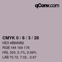 Color code: CMYK 0 / 8 / 3 / 28 | qconv.com