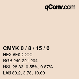 Color code: CMYK 0 / 8 / 15 / 6 | qconv.com