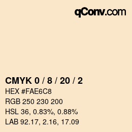 Código de color: CMYK 0 / 8 / 20 / 2 | qconv.com