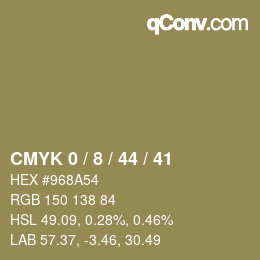 Color code: CMYK 0 / 8 / 44 / 41 | qconv.com