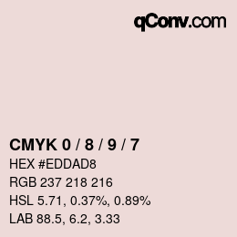 カラーコード: CMYK 0 / 8 / 9 / 7 | qconv.com