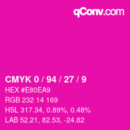 Color code: CMYK 0 / 94 / 27 / 9 | qconv.com