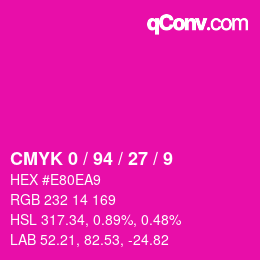 Color code: CMYK 0 / 94 / 27 / 9 | qconv.com