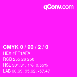 Código de color: CMYK 0 / 90 / 2 / 0 | qconv.com