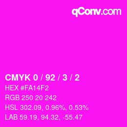 Farbcode: CMYK 0 / 92 / 3 / 2 | qconv.com