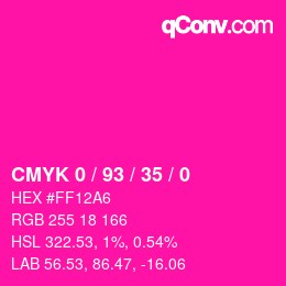 Farbcode: CMYK 0 / 93 / 35 / 0 | qconv.com